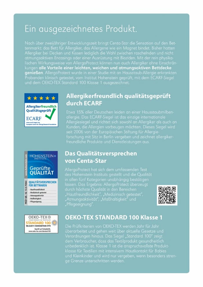 Unterbett Allergo Protect 100x200cm 5 Unterbett Allergo Protect 100x200cm – Bild 3