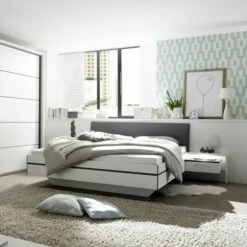 Bett Mit Nachttischen Snow 180 X 200 Cm -Maison Verkaufsgeschäft FJPG S700 322