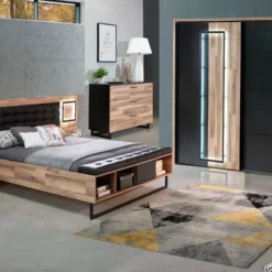 Bett Mit Nachttischen Sirius Crown 160 X 200 Cm -Maison Verkaufsgeschäft FJPG S700 573