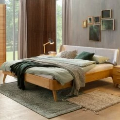 Massivholzbett Oak-Bianco 180 X 200 Cm