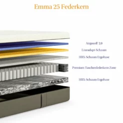 Taschenfederkernmatratze Emma 25 Federkern 11 Taschenfederkernmatratze Emma 25 Federkern -Maison Verkaufsgeschäft FJPG S700 884