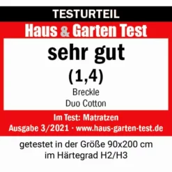 Kaltschaum-Wendematratze Duo Cotton -Maison Verkaufsgeschäft FJPG S700 968